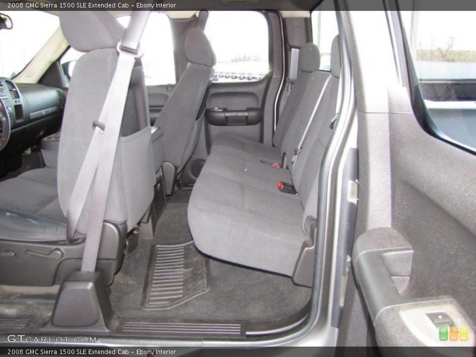 Ebony Interior Photo for the 2008 GMC Sierra 1500 SLE Extended Cab #46016584