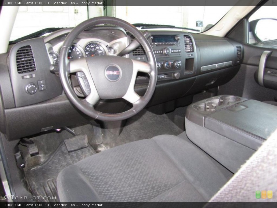 Ebony Interior Prime Interior for the 2008 GMC Sierra 1500 SLE Extended Cab #46016626