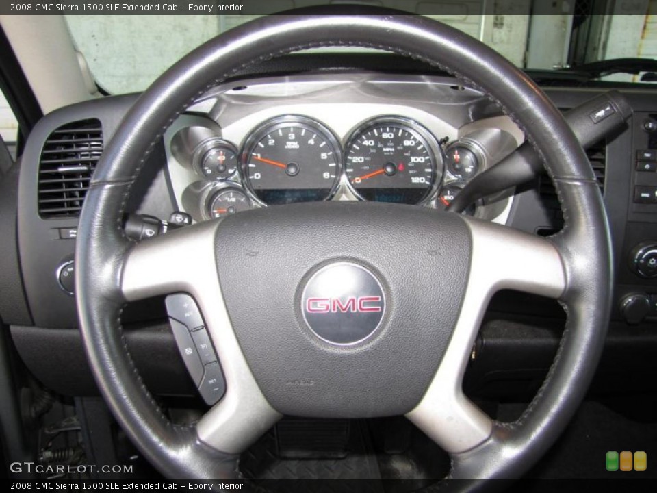 Ebony Interior Steering Wheel for the 2008 GMC Sierra 1500 SLE Extended Cab #46016638