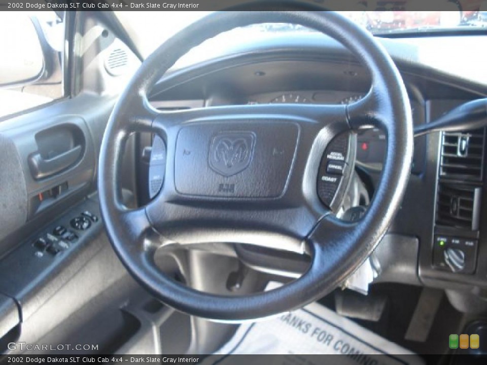 Dark Slate Gray Interior Steering Wheel for the 2002 Dodge Dakota SLT Club Cab 4x4 #46017574