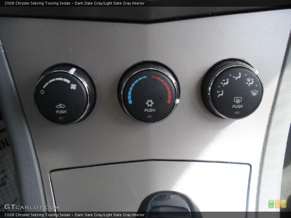Dark Slate Gray/Light Slate Gray Interior Controls for the 2008 Chrysler Sebring Touring Sedan #46018789