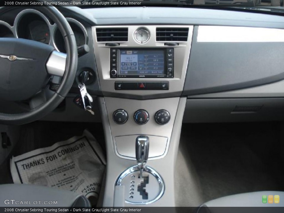 Dark Slate Gray/Light Slate Gray Interior Controls for the 2008 Chrysler Sebring Touring Sedan #46018819