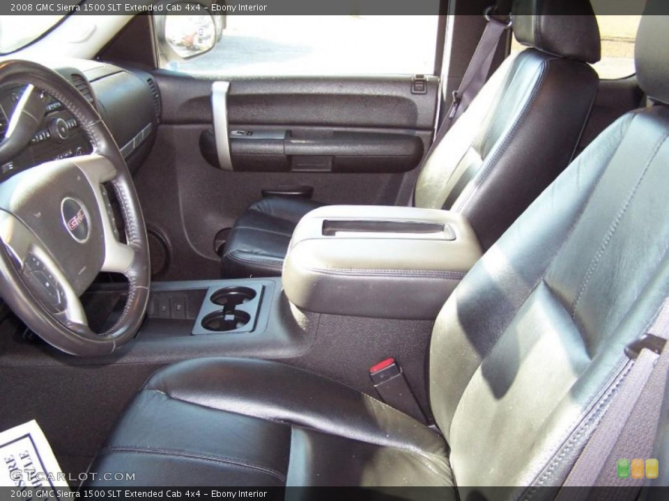 Ebony Interior Photo for the 2008 GMC Sierra 1500 SLT Extended Cab 4x4 #46019521