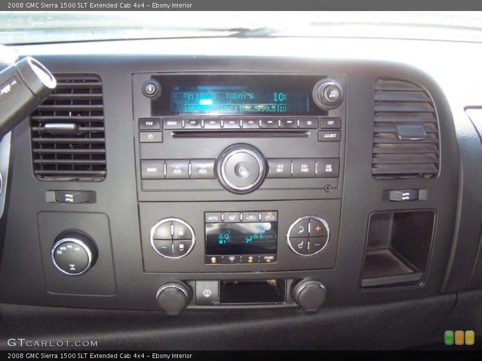 Ebony Interior Controls for the 2008 GMC Sierra 1500 SLT Extended Cab 4x4 #46019599
