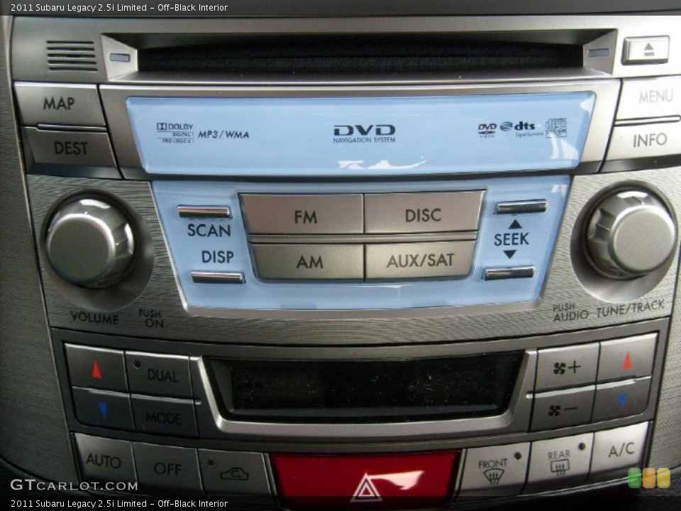 Off-Black Interior Controls for the 2011 Subaru Legacy 2.5i Limited #46022113