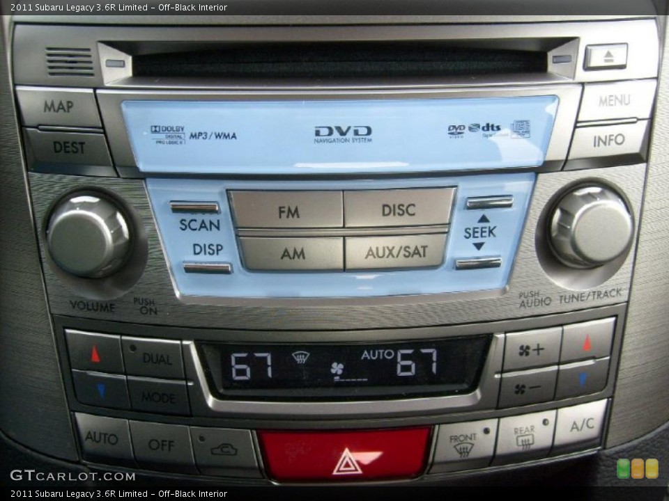 Off-Black Interior Controls for the 2011 Subaru Legacy 3.6R Limited #46022155