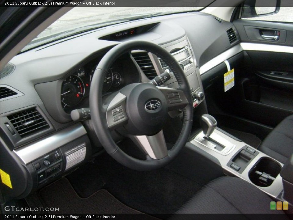 Off Black Interior Photo for the 2011 Subaru Outback 2.5i Premium Wagon #46022386