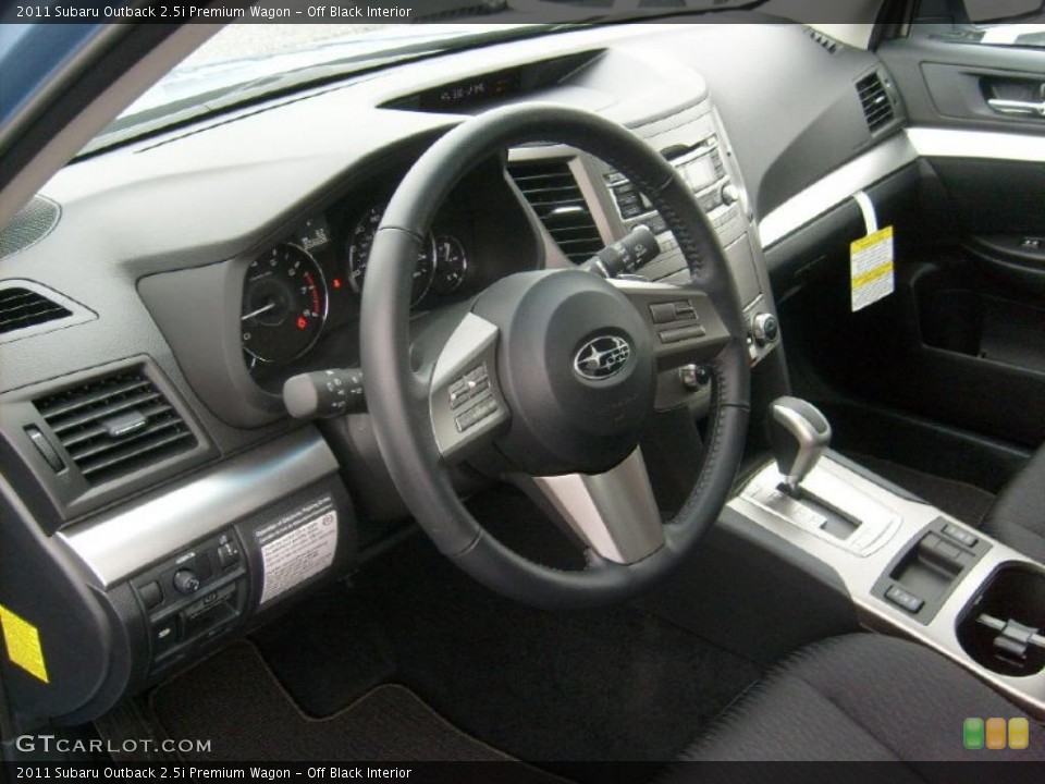 Off Black Interior Prime Interior for the 2011 Subaru Outback 2.5i Premium Wagon #46022500