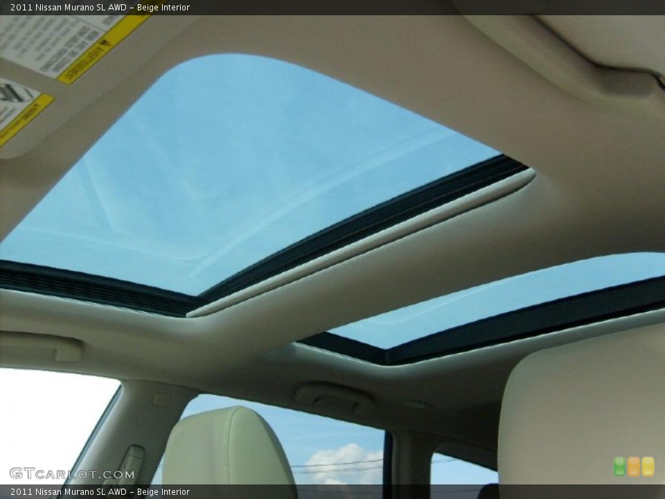 Beige Interior Sunroof for the 2011 Nissan Murano SL AWD #46022950