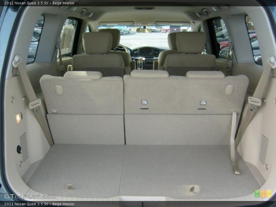 Beige Interior Trunk for the 2011 Nissan Quest 3.5 SV #46022953