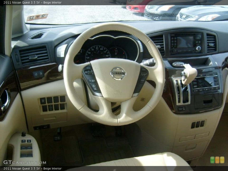 Beige Interior Steering Wheel for the 2011 Nissan Quest 3.5 SV #46023166