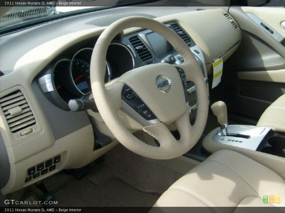 Beige Interior Steering Wheel for the 2011 Nissan Murano SL AWD #46023175