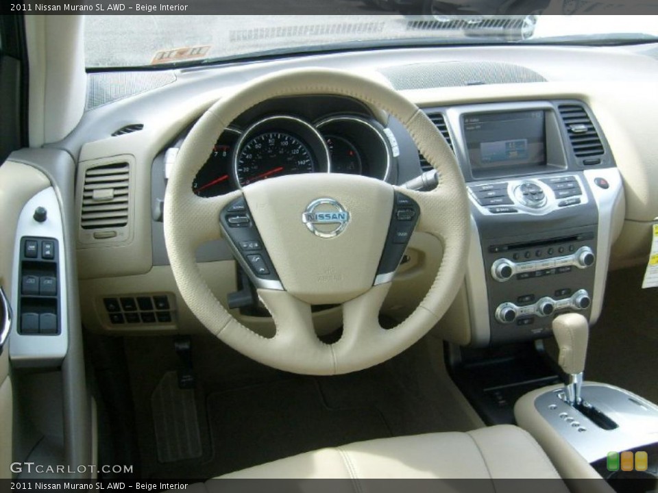 Beige Interior Dashboard for the 2011 Nissan Murano SL AWD #46023190