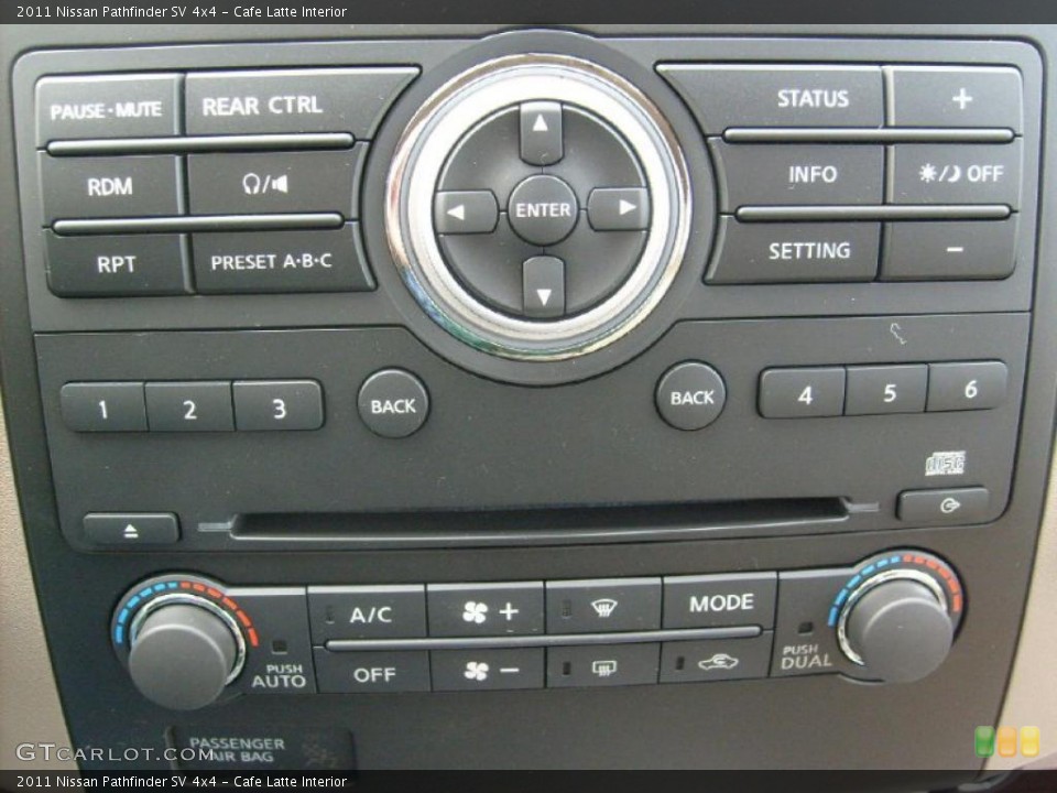 Cafe Latte Interior Controls for the 2011 Nissan Pathfinder SV 4x4 #46023898