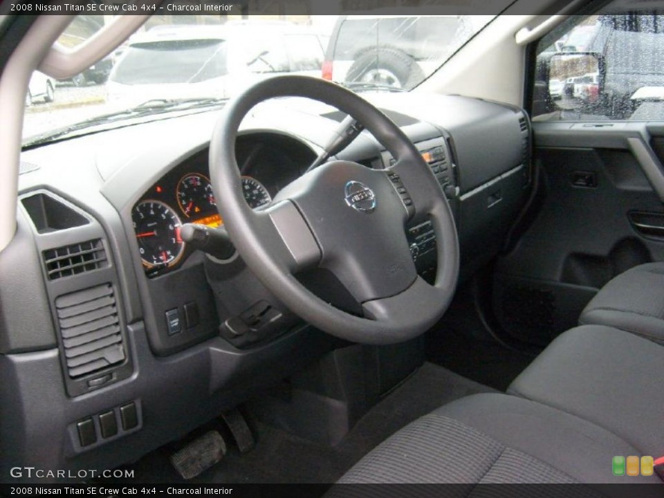Charcoal Interior Steering Wheel for the 2008 Nissan Titan SE Crew Cab 4x4 #46026853