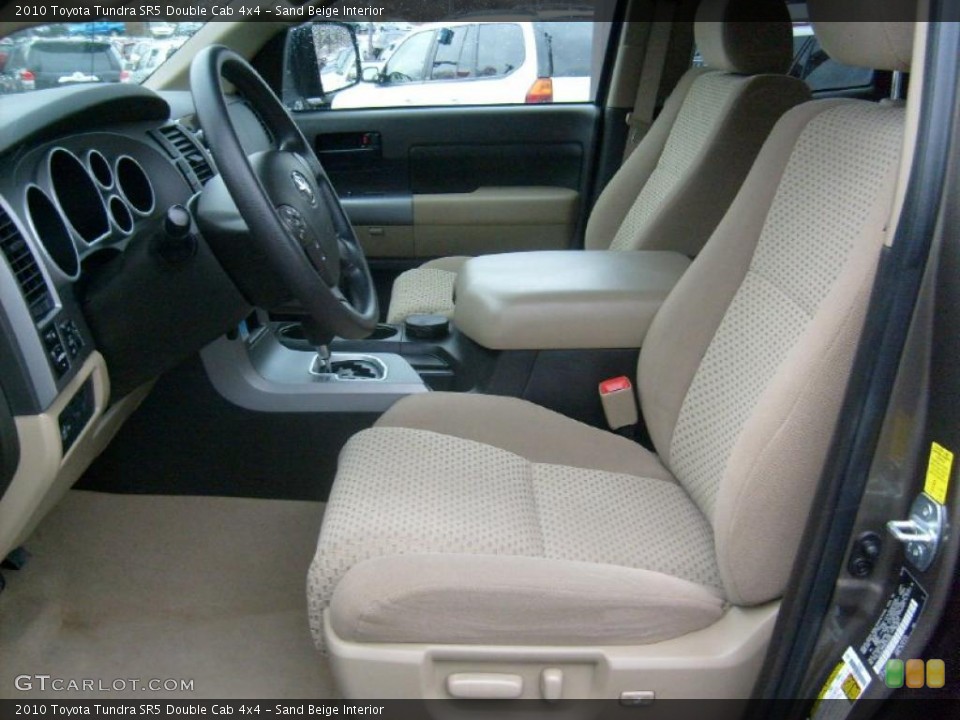 Sand Beige Interior Photo for the 2010 Toyota Tundra SR5 Double Cab 4x4 #46026856