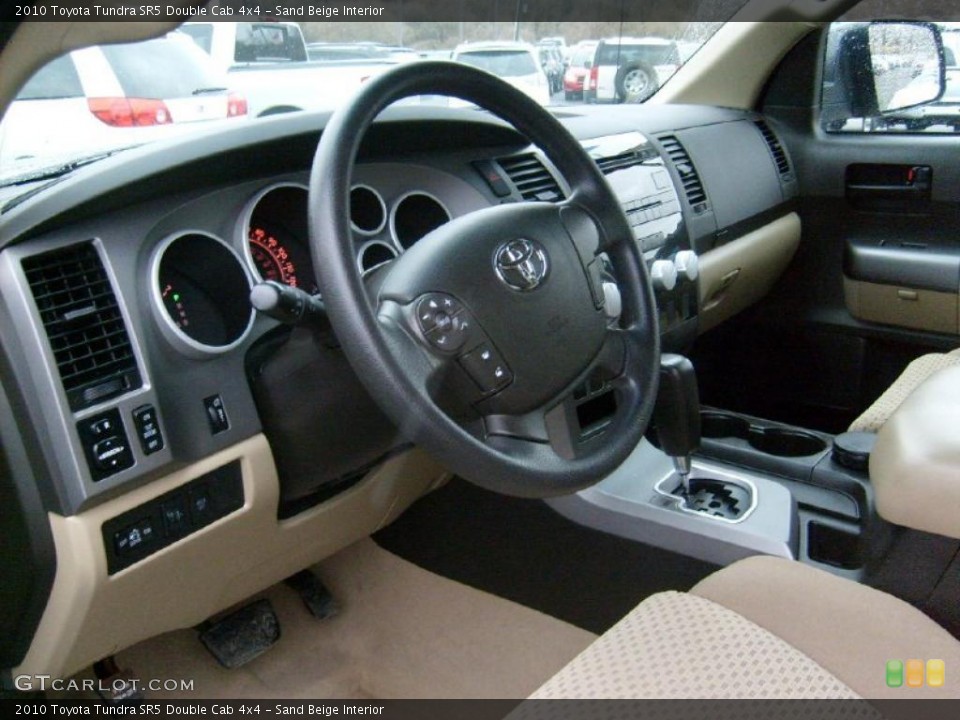 Sand Beige Interior Photo for the 2010 Toyota Tundra SR5 Double Cab 4x4 #46026877