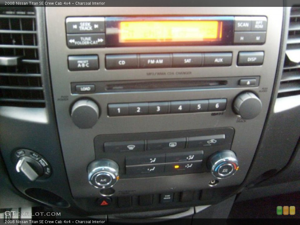 Charcoal Interior Controls for the 2008 Nissan Titan SE Crew Cab 4x4 #46026901