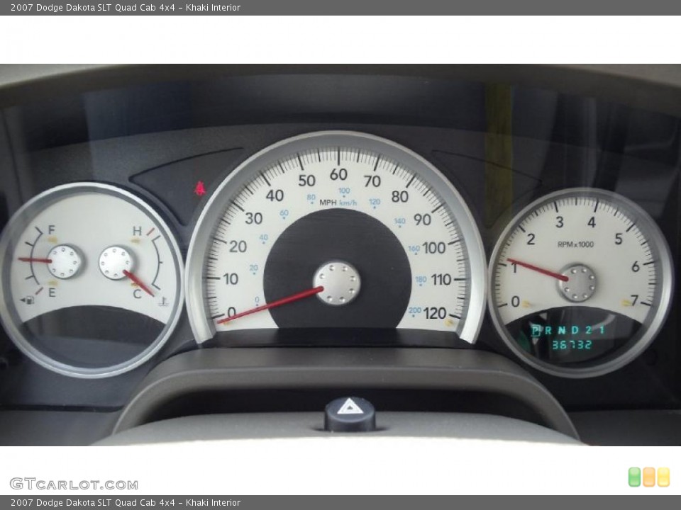 Khaki Interior Gauges for the 2007 Dodge Dakota SLT Quad Cab 4x4 #46029130