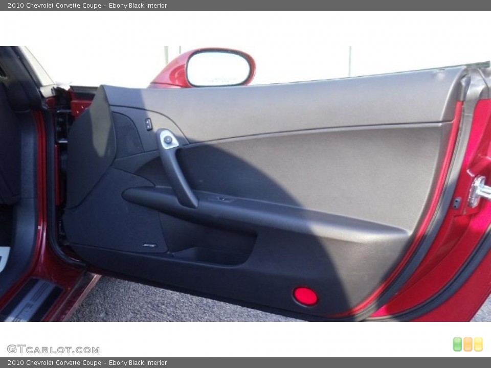 Ebony Black Interior Door Panel for the 2010 Chevrolet Corvette Coupe #46029250