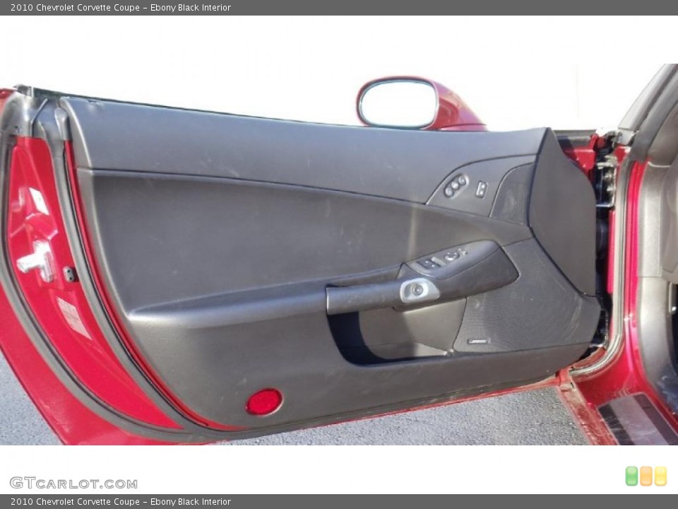 Ebony Black Interior Door Panel for the 2010 Chevrolet Corvette Coupe #46029253