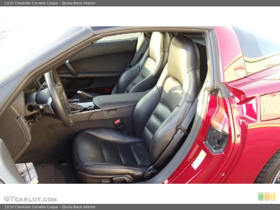 Ebony Black Interior Photo for the 2010 Chevrolet Corvette Coupe #46029259