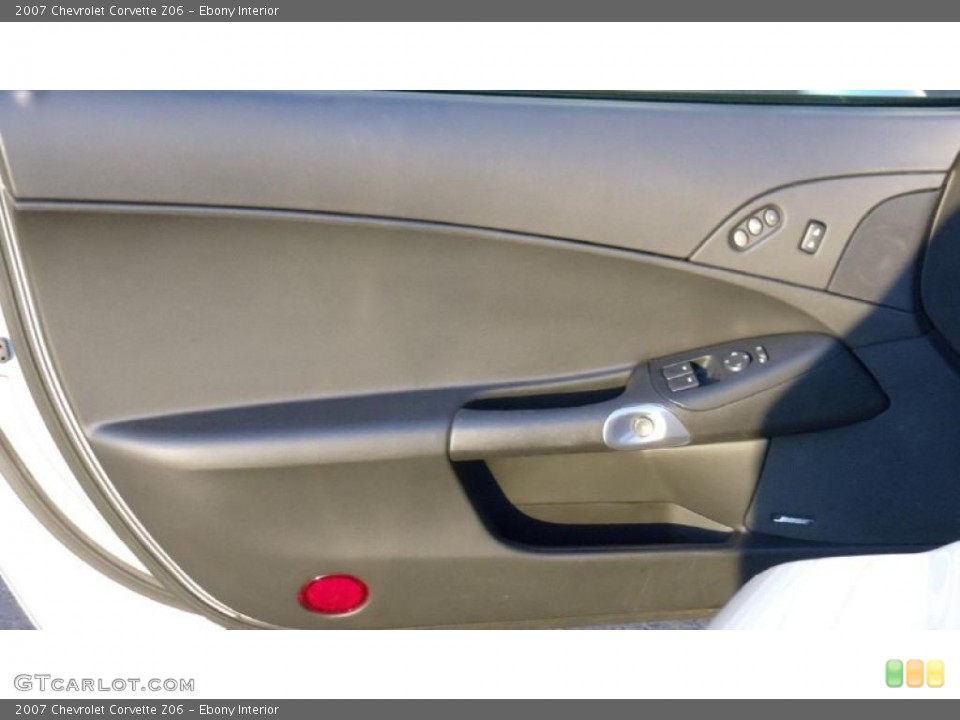 Ebony Interior Door Panel for the 2007 Chevrolet Corvette Z06 #46029541