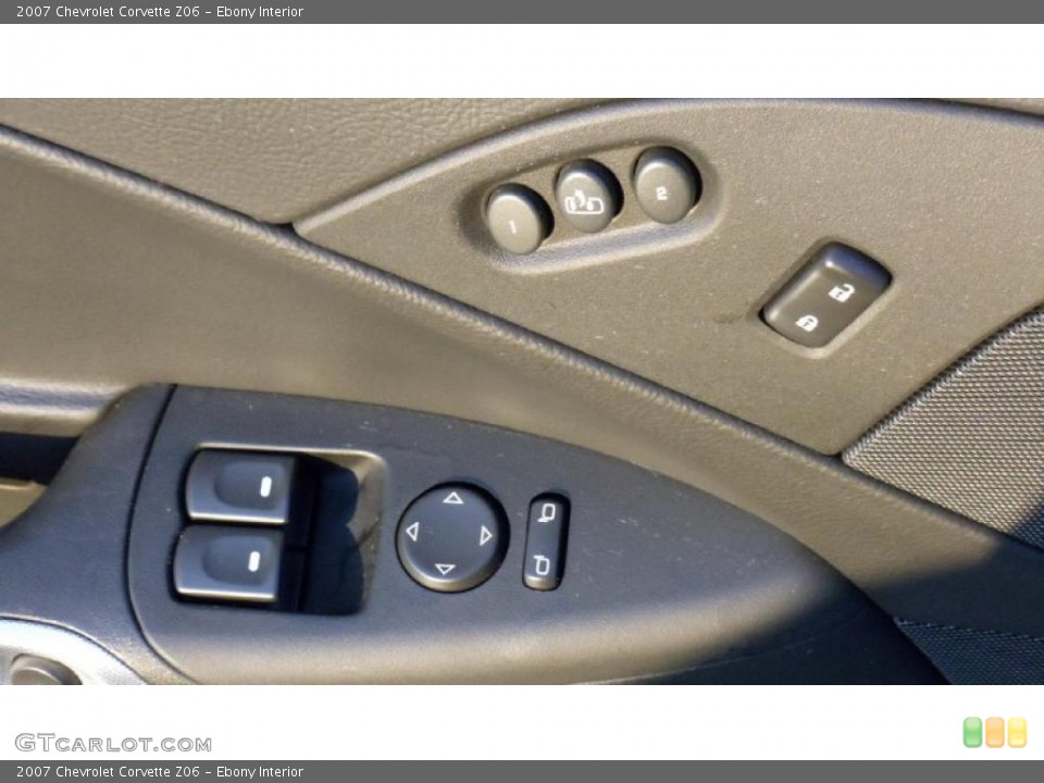 Ebony Interior Controls for the 2007 Chevrolet Corvette Z06 #46029601