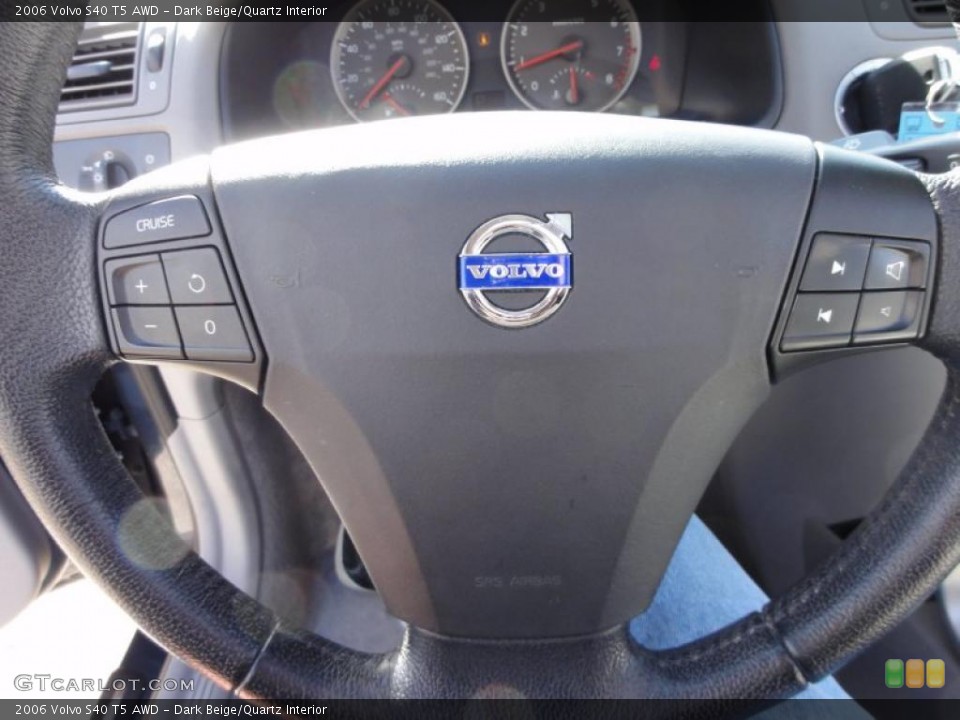 Dark Beige/Quartz Interior Steering Wheel for the 2006 Volvo S40 T5 AWD #46032864