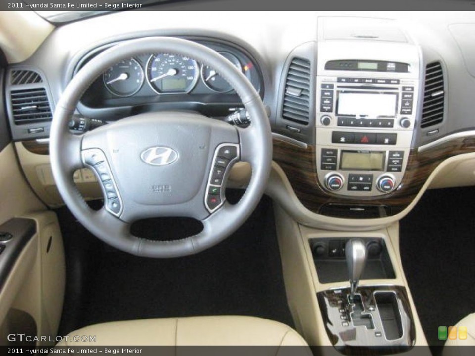 Beige Interior Dashboard for the 2011 Hyundai Santa Fe Limited #46034127