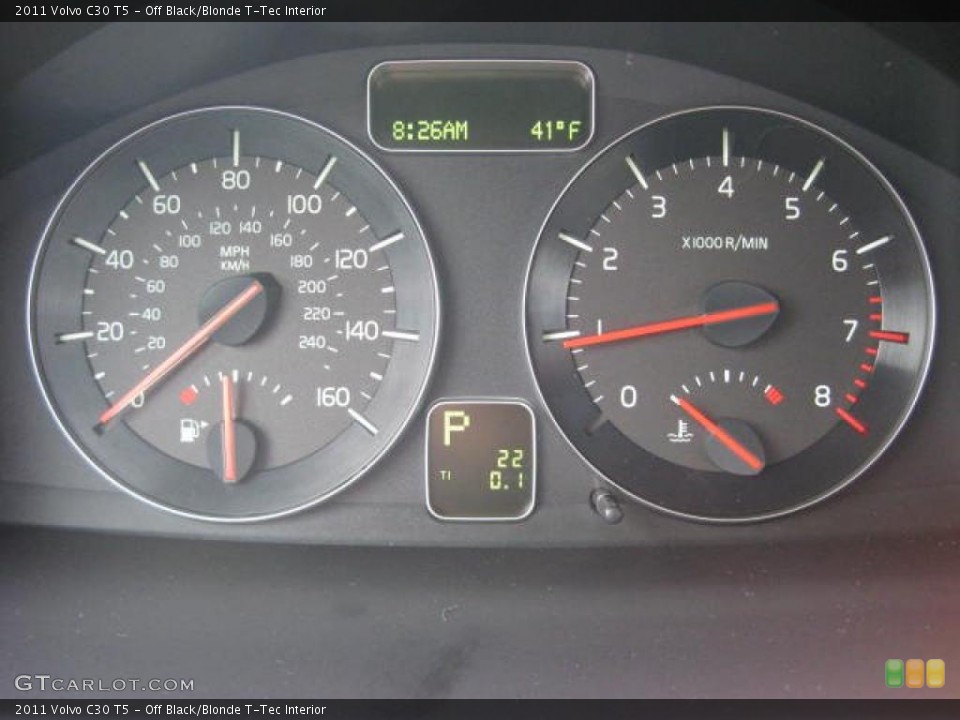 Off Black/Blonde T-Tec Interior Gauges for the 2011 Volvo C30 T5 #46034163