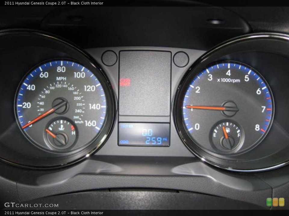 Black Cloth Interior Gauges for the 2011 Hyundai Genesis Coupe 2.0T #46034721
