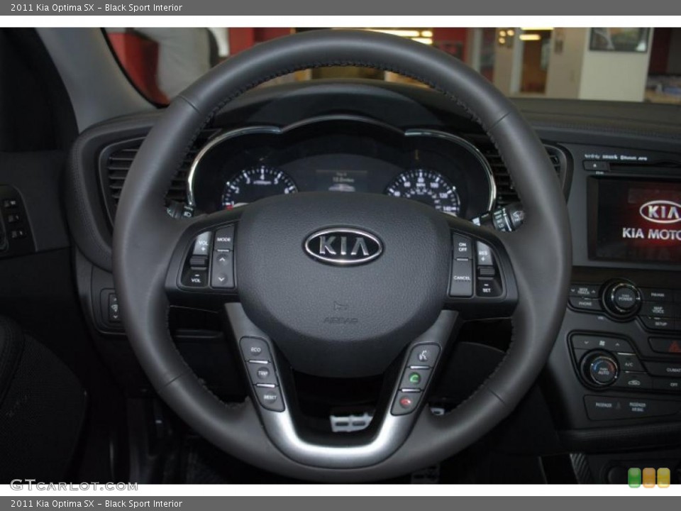 Black Sport Interior Steering Wheel for the 2011 Kia Optima SX #46034841