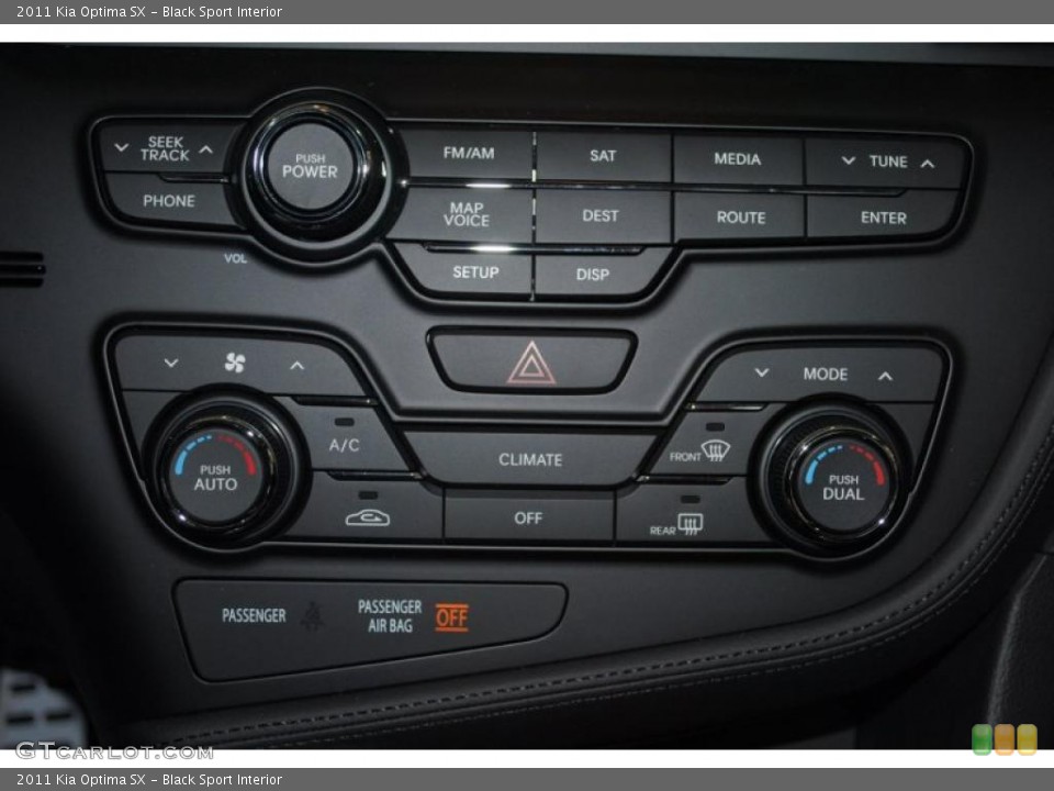 Black Sport Interior Controls for the 2011 Kia Optima SX #46034871