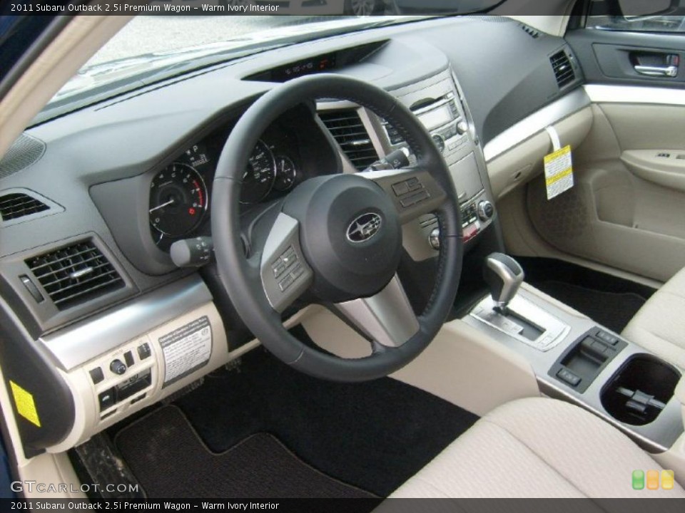 Warm Ivory Interior Prime Interior for the 2011 Subaru Outback 2.5i Premium Wagon #46036704