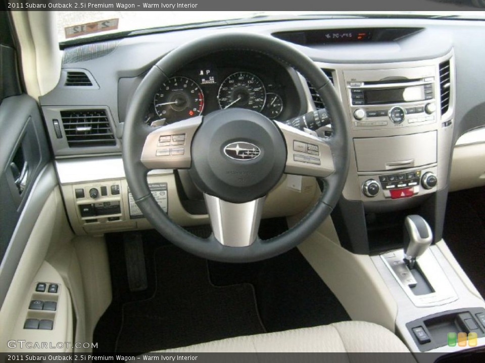 Warm Ivory Interior Dashboard for the 2011 Subaru Outback 2.5i Premium Wagon #46036848