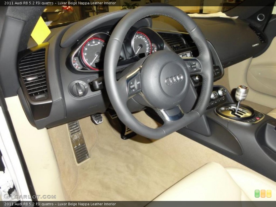 Luxor Beige Nappa Leather Interior Prime Interior for the 2011 Audi R8 5.2 FSI quattro #46040338