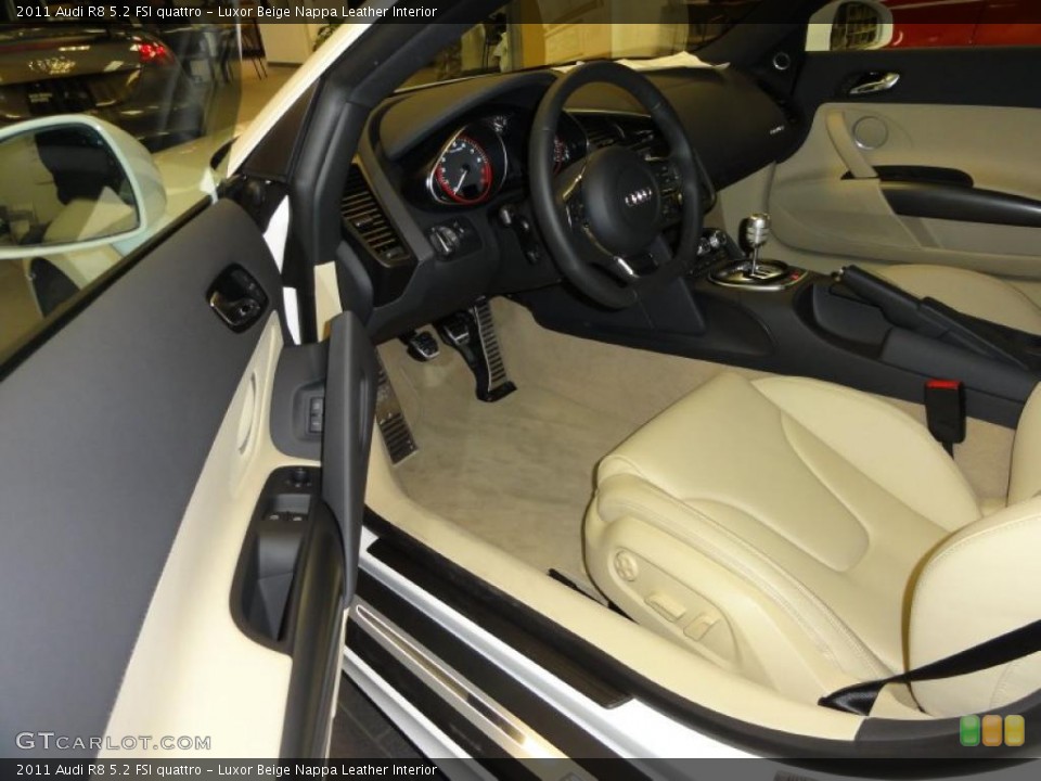 Luxor Beige Nappa Leather Interior Photo for the 2011 Audi R8 5.2 FSI quattro #46040344