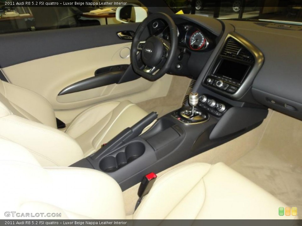 Luxor Beige Nappa Leather Interior Photo for the 2011 Audi R8 5.2 FSI quattro #46040359