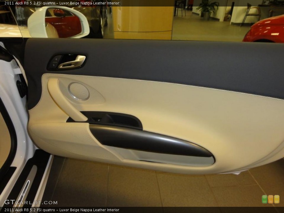 Luxor Beige Nappa Leather Interior Door Panel for the 2011 Audi R8 5.2 FSI quattro #46040365