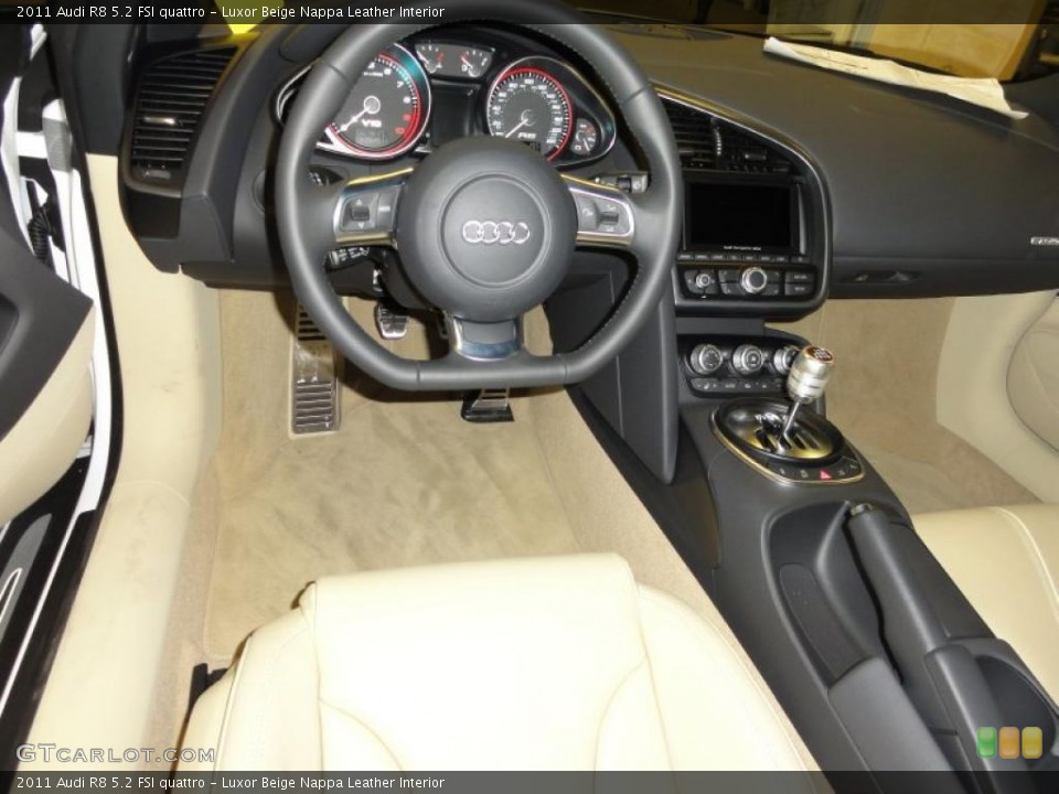Luxor Beige Nappa Leather Interior Dashboard for the 2011 Audi R8 5.2 FSI quattro #46040386