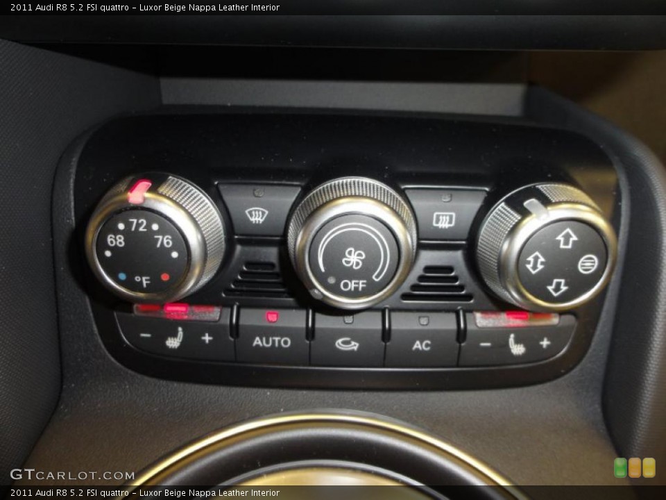 Luxor Beige Nappa Leather Interior Controls for the 2011 Audi R8 5.2 FSI quattro #46040398