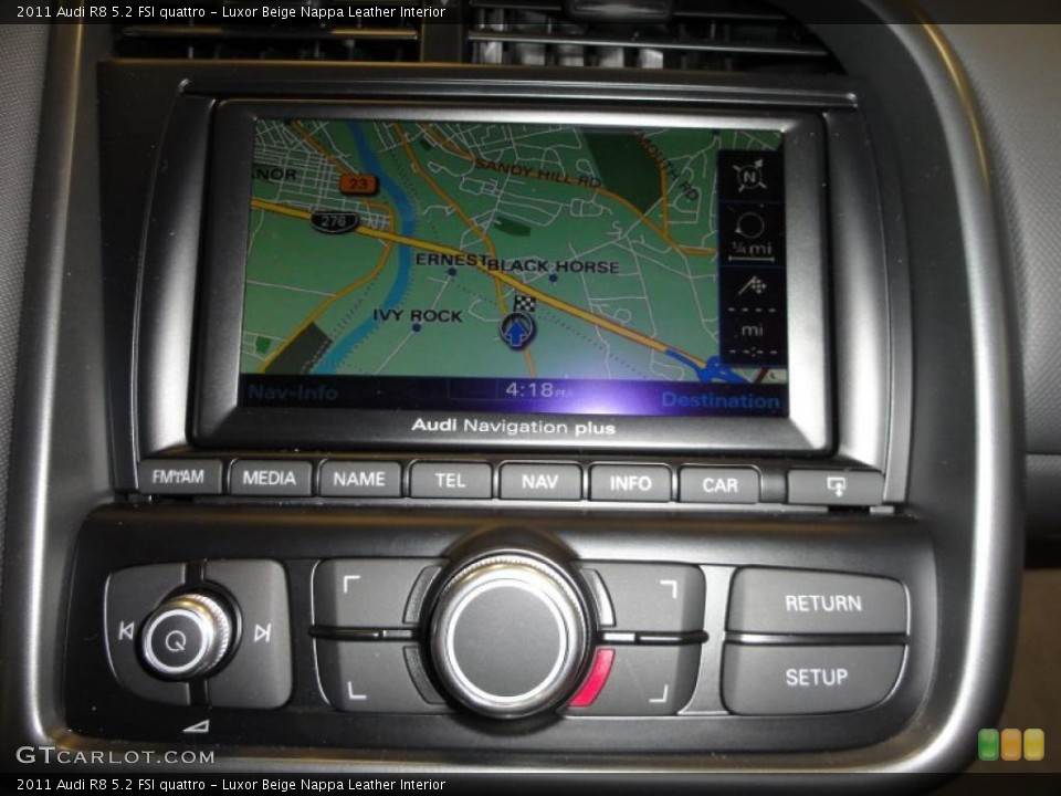 Luxor Beige Nappa Leather Interior Navigation for the 2011 Audi R8 5.2 FSI quattro #46040404