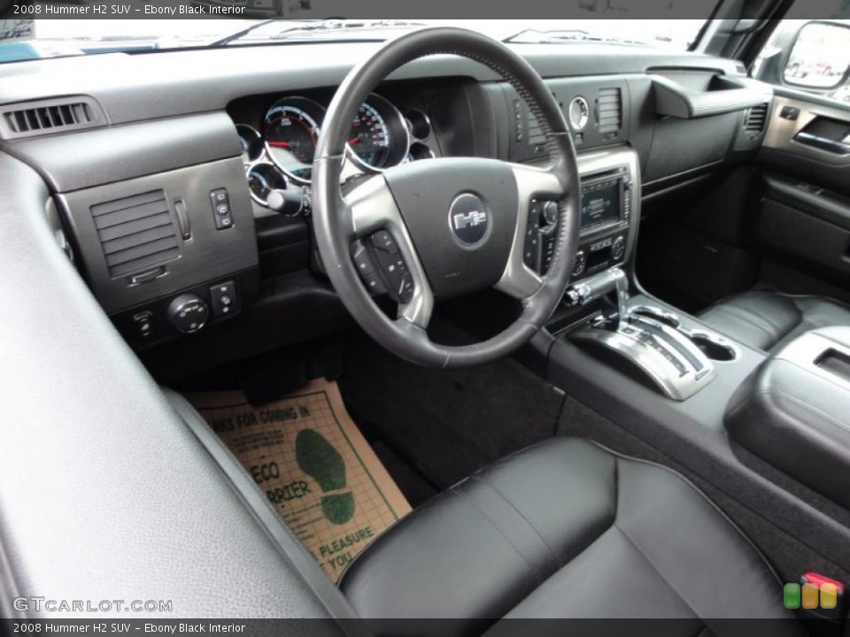 Ebony Black Interior Dashboard for the 2008 Hummer H2 SUV #46040416