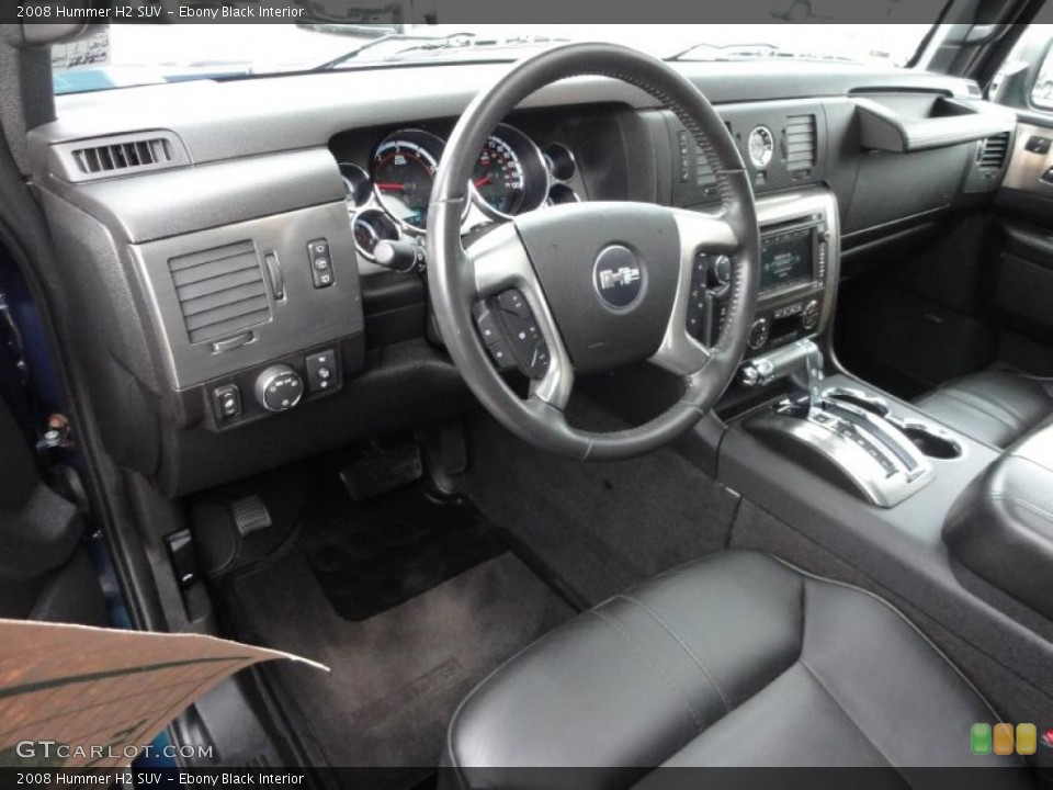 Ebony Black Interior Photo for the 2008 Hummer H2 SUV #46040419