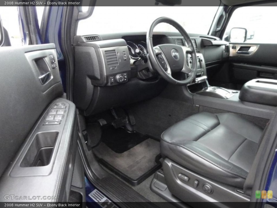 Ebony Black Interior Photo for the 2008 Hummer H2 SUV #46040422