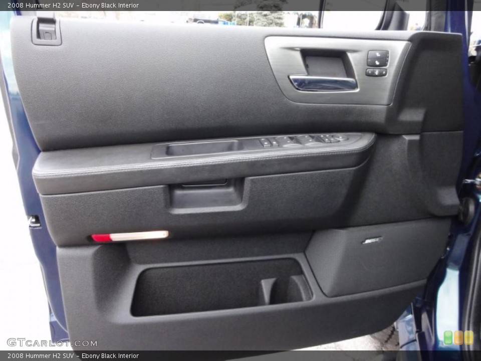 Ebony Black Interior Door Panel for the 2008 Hummer H2 SUV #46040425
