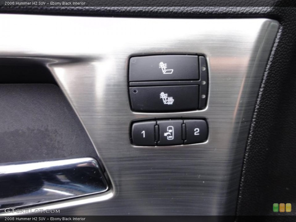 Ebony Black Interior Controls for the 2008 Hummer H2 SUV #46040428