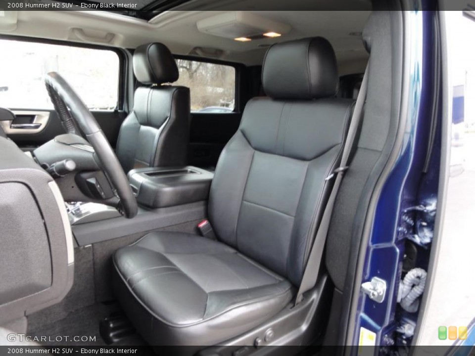 Ebony Black Interior Photo for the 2008 Hummer H2 SUV #46040437