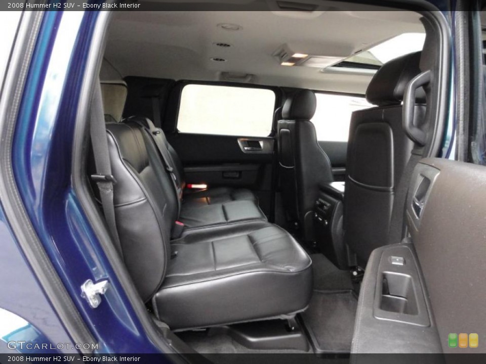 Ebony Black Interior Photo for the 2008 Hummer H2 SUV #46040452